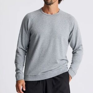 Free Fly Mens Bamboo Lightweight Fleece Crew Neck Sweatshirt Large Heather Grey